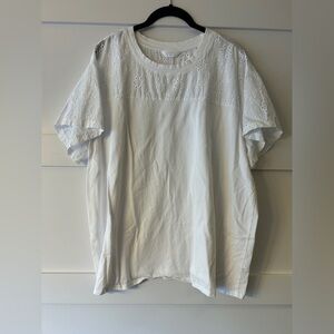 Times and Tru White Eyelet women’s Top